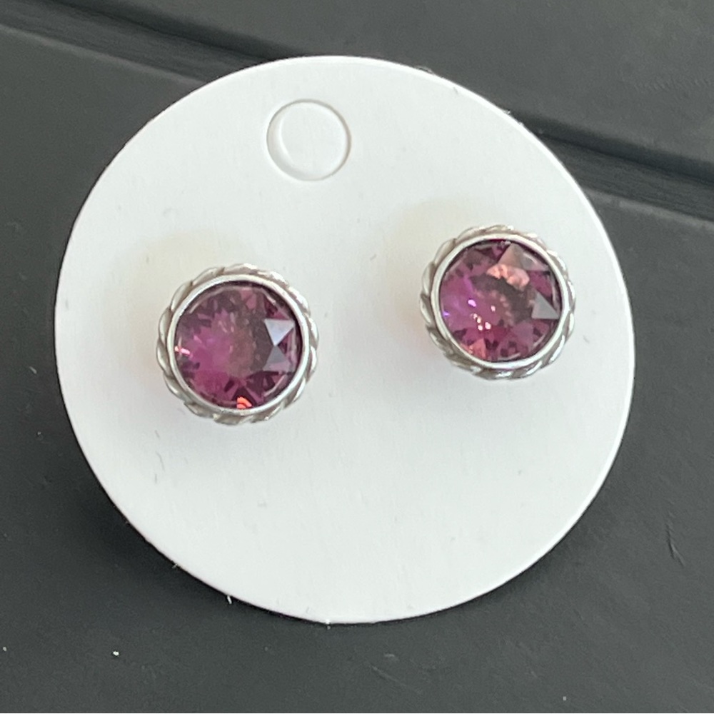 Brighton Iris Stud Earrings Amethyst